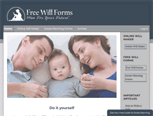Tablet Screenshot of freewillforms.com